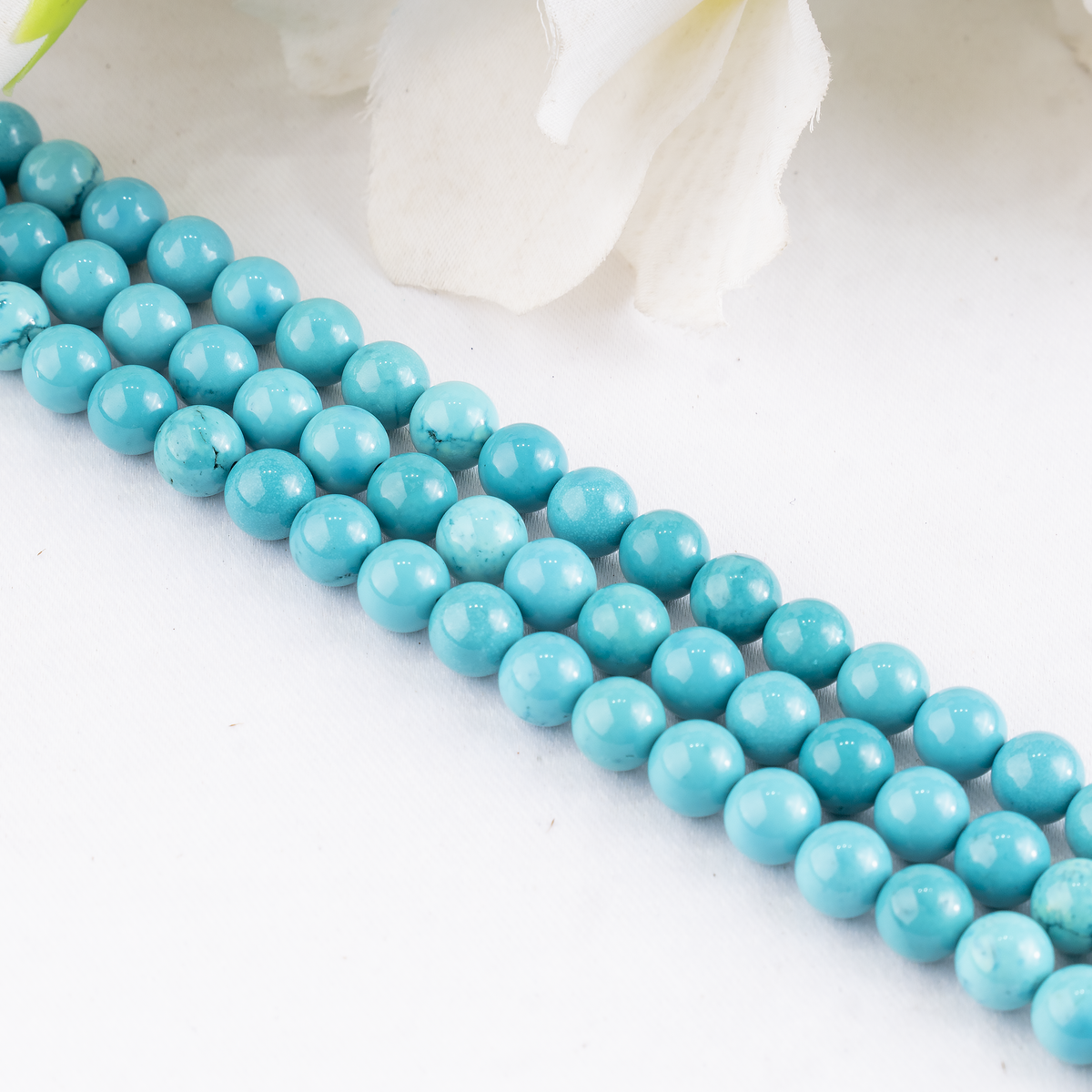 Turquoise Howlite Beads, Natural Round Crystal Beads 4mm to 12mm