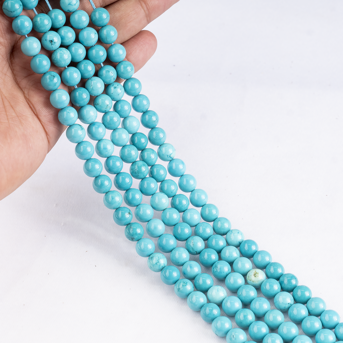 Turquoise Howlite Beads, Natural Round Crystal Beads 4mm to 12mm