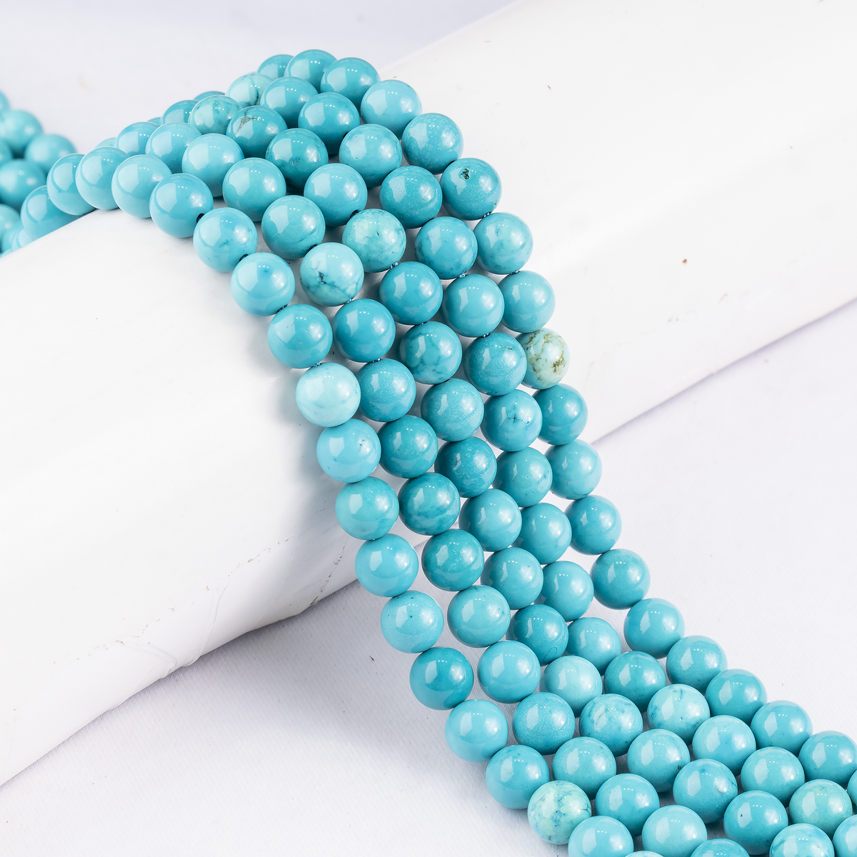 Turquoise Howlite Beads, Natural Round Crystal Beads 4mm to 12mm