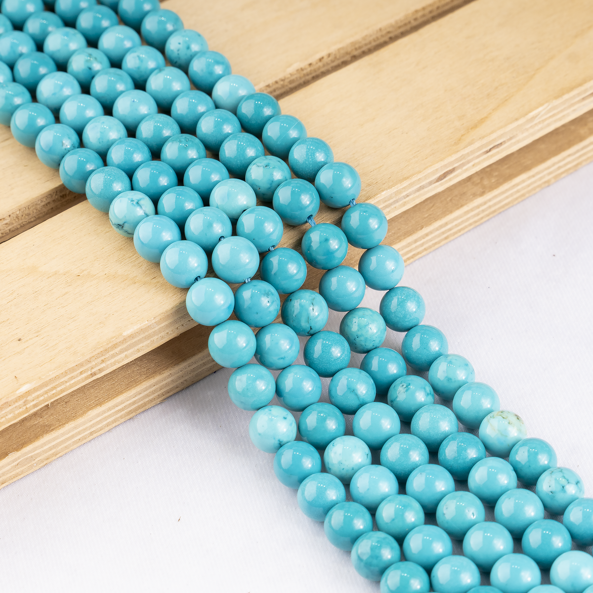 Turquoise Howlite Beads, Natural Round Crystal Beads 4mm to 12mm