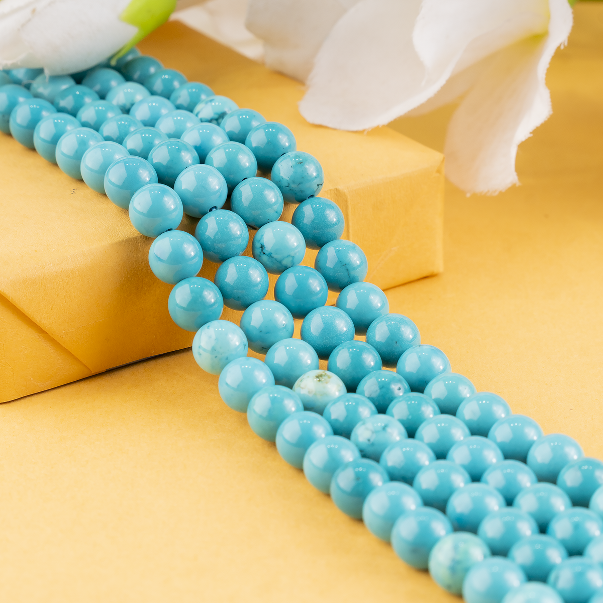 Turquoise Howlite Beads, Natural Round Crystal Beads 4mm to 12mm