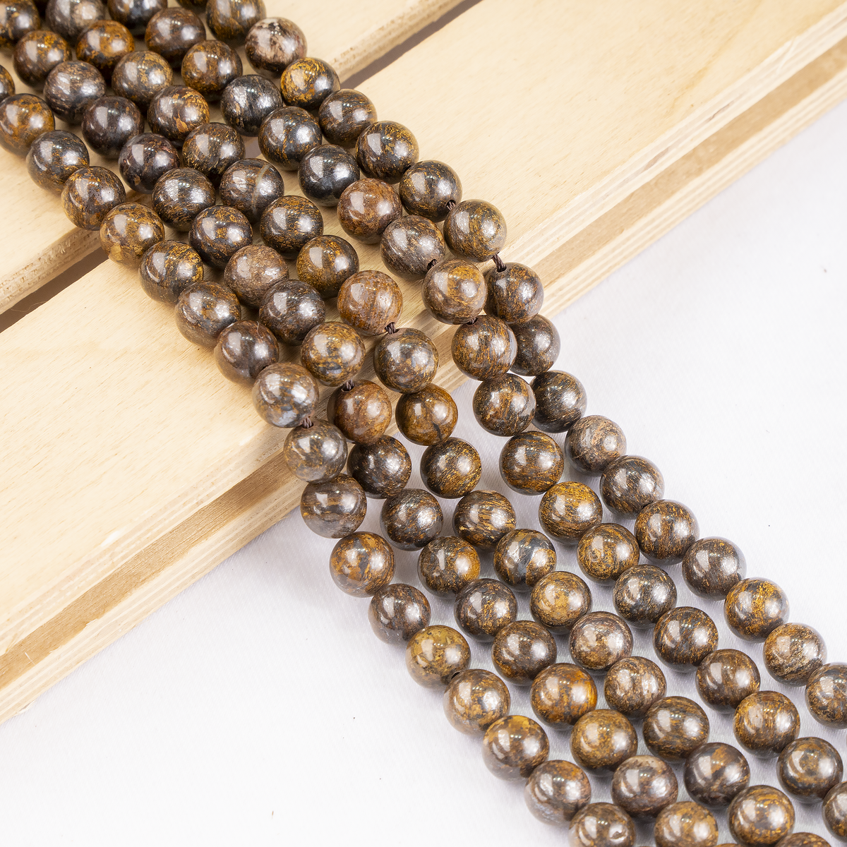 Bronzite Beads, Natural Round Crystal Beads 4mm to 12mm