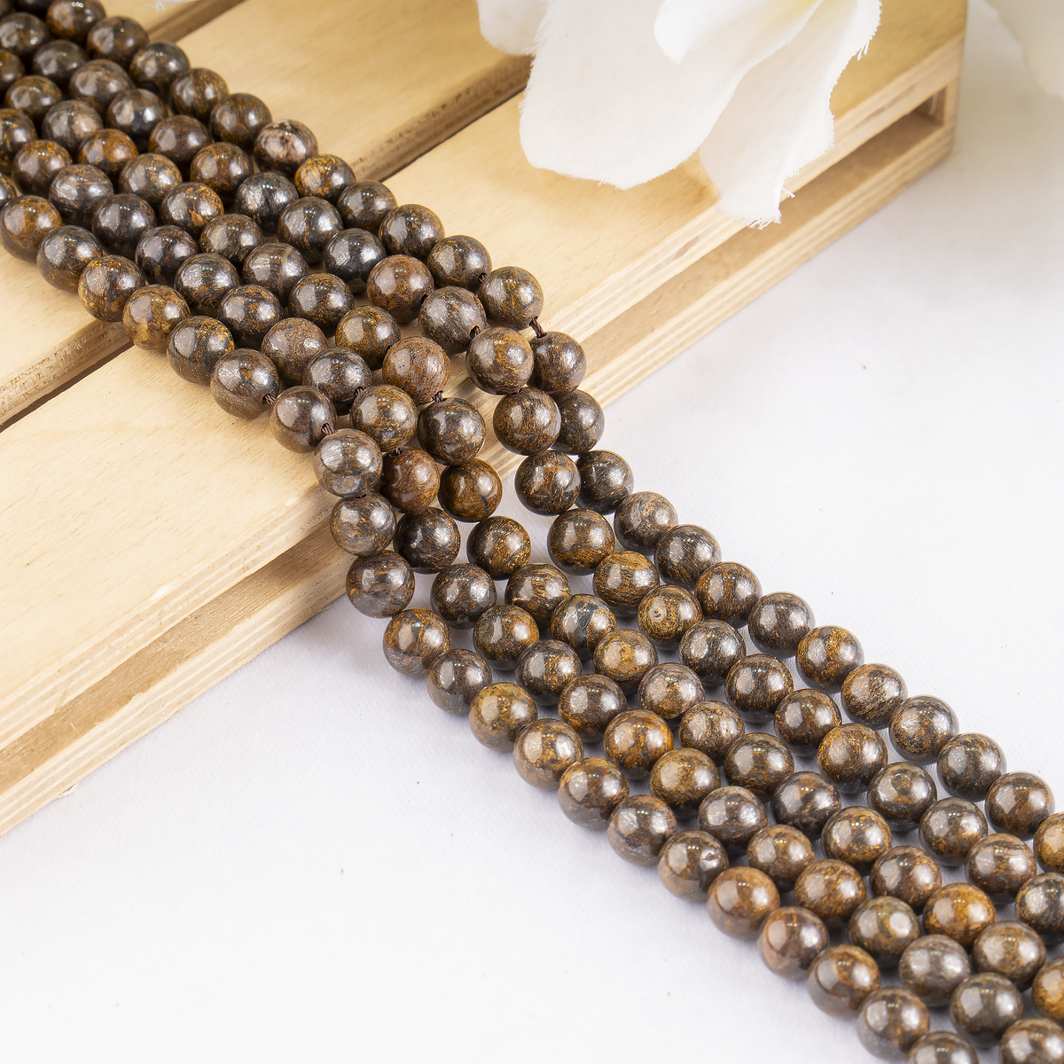 Bronzite Beads, Natural Round Crystal Beads 4mm to 12mm
