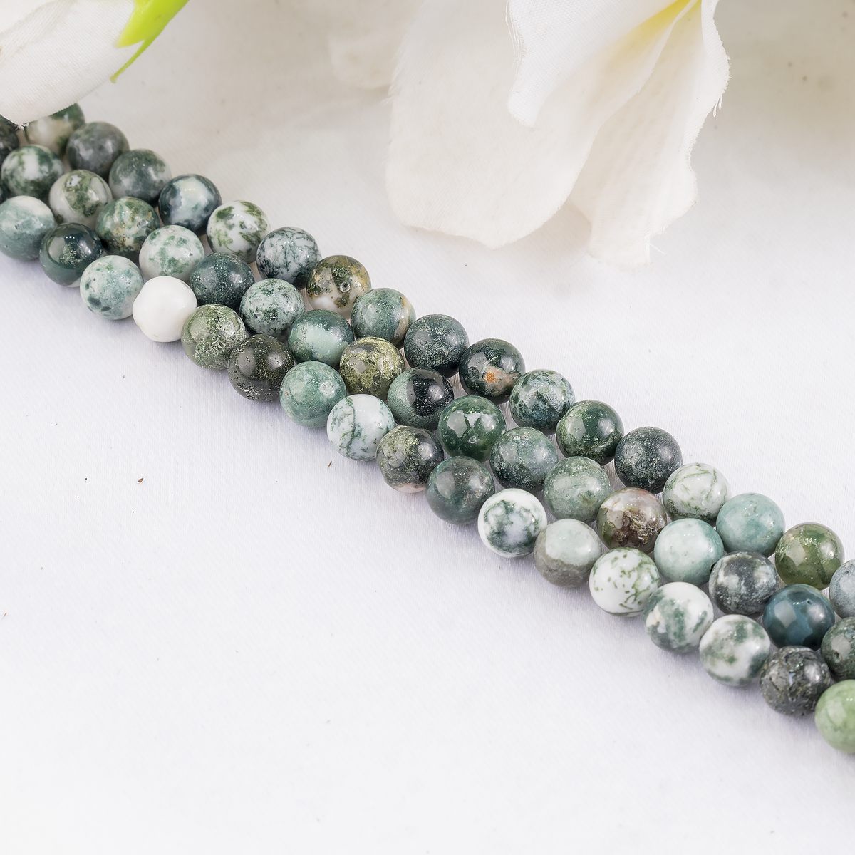 Tree Agate Beads, Natural Round Crystal Beads 4mm to 12mm