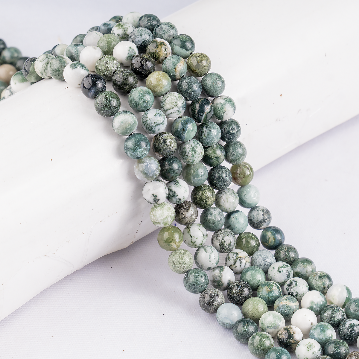 Tree Agate Beads, Natural Round Crystal Beads 4mm to 12mm