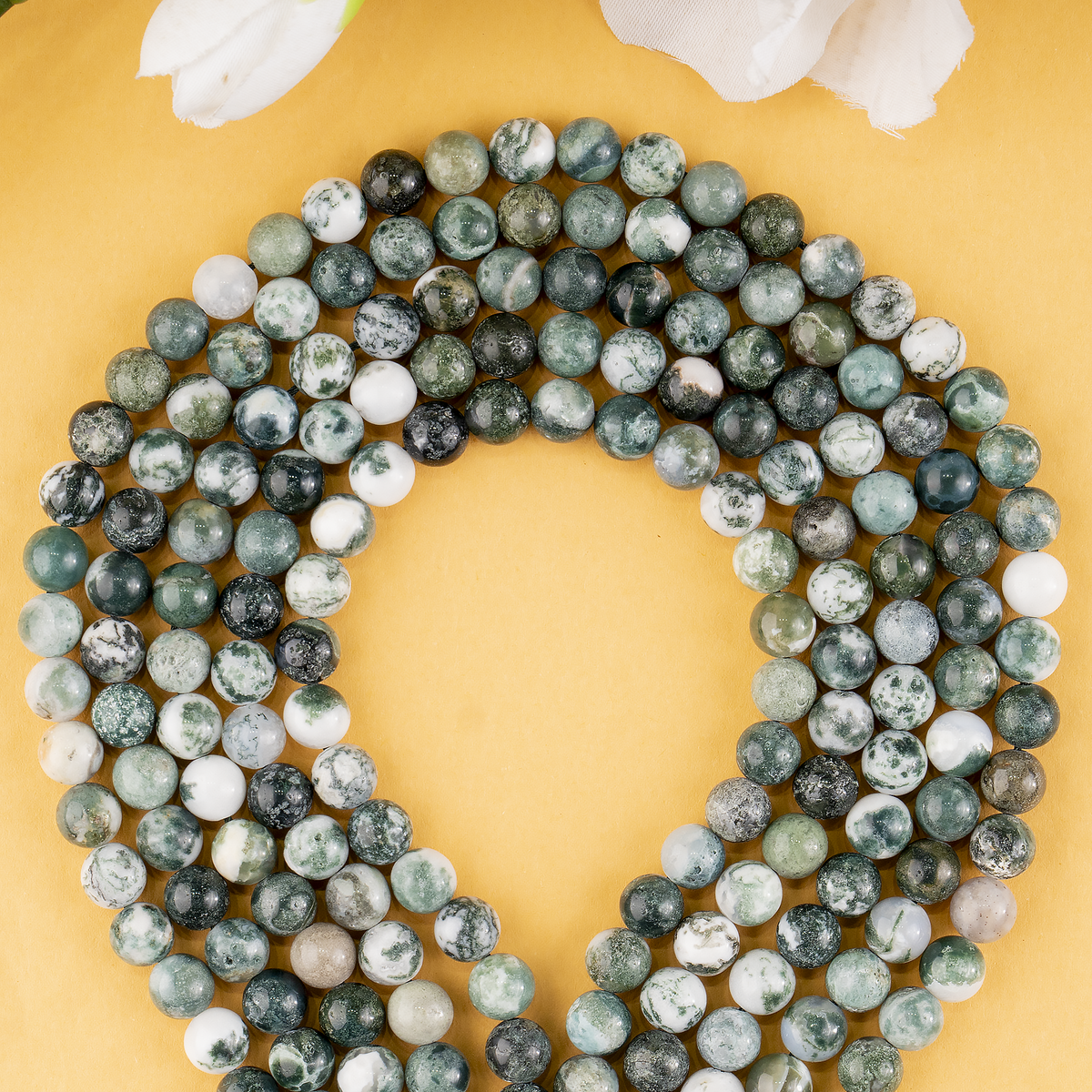 Tree Agate Beads, Natural Round Crystal Beads 4mm to 12mm