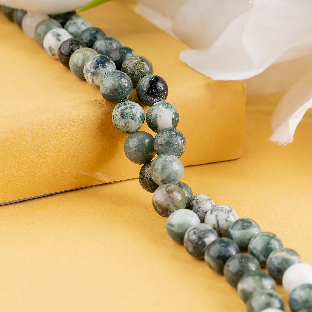 Tree Agate Beads, Natural Round Crystal Beads 4mm to 12mm