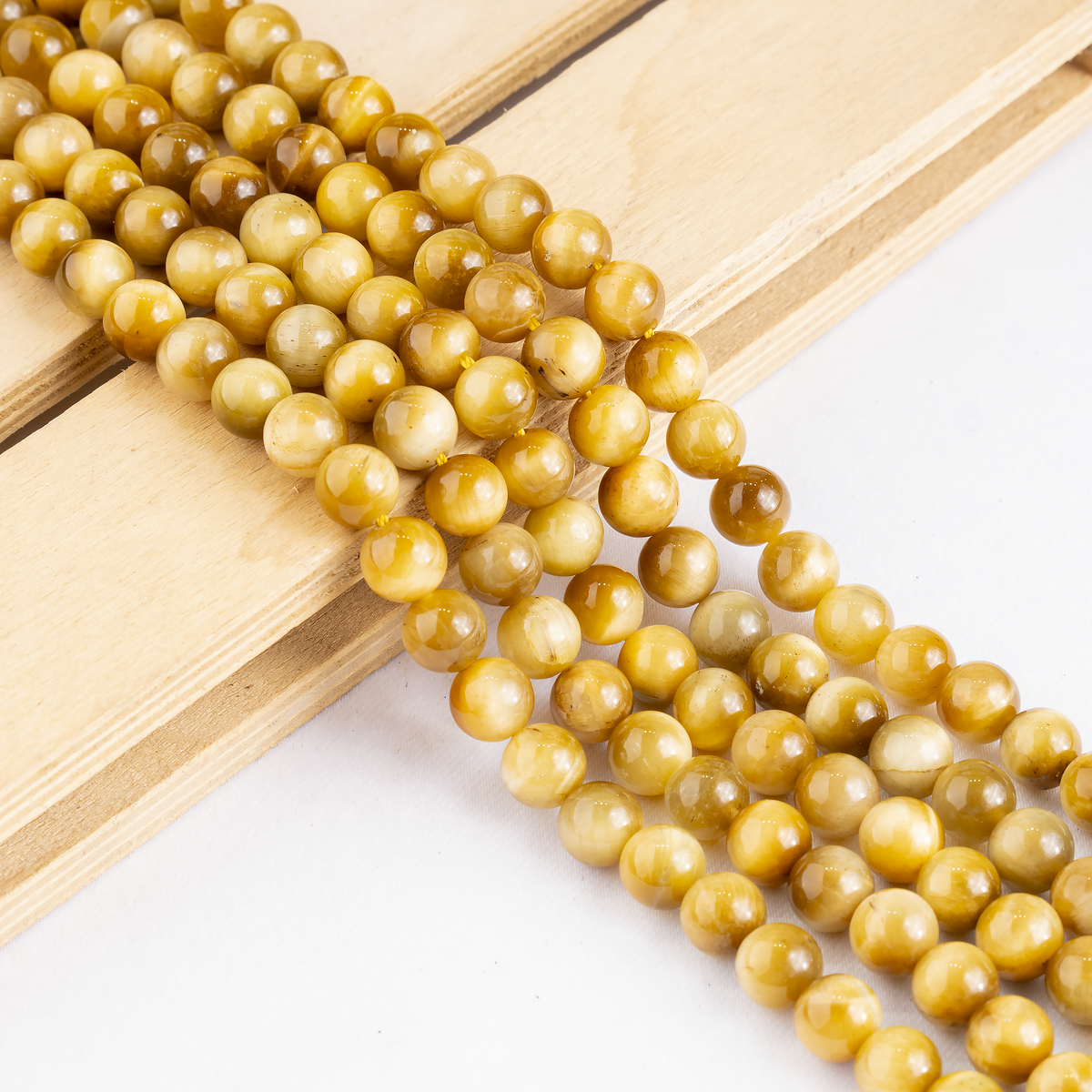 Tiger Cats Eye Yellow Heated Beads, Natural Round Crystal Beads 4mm to 14mm