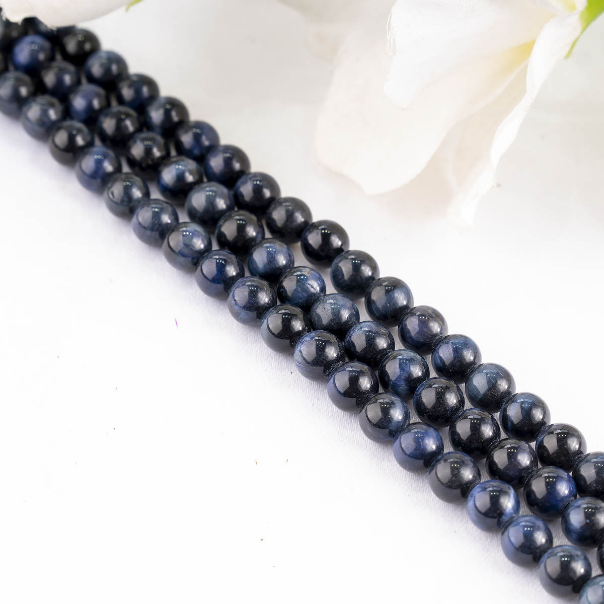 Blue Tiger Eye Beads, Natural Round Crystal Beads 6mm to 12mm