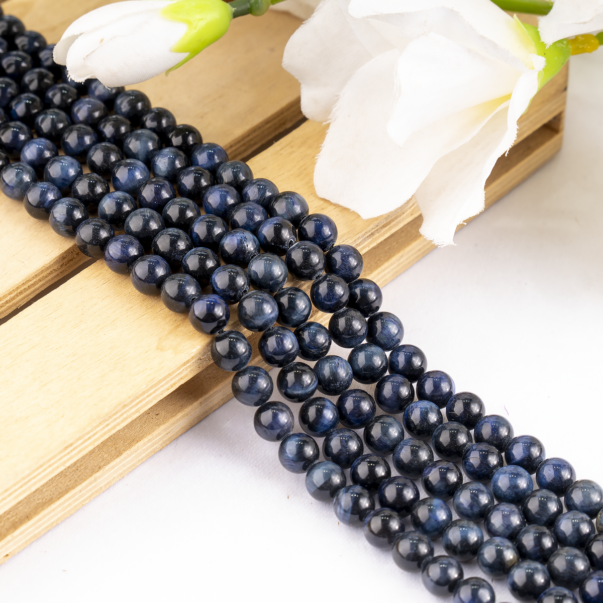 Blue Tiger Eye Beads, Natural Round Crystal Beads 6mm to 12mm