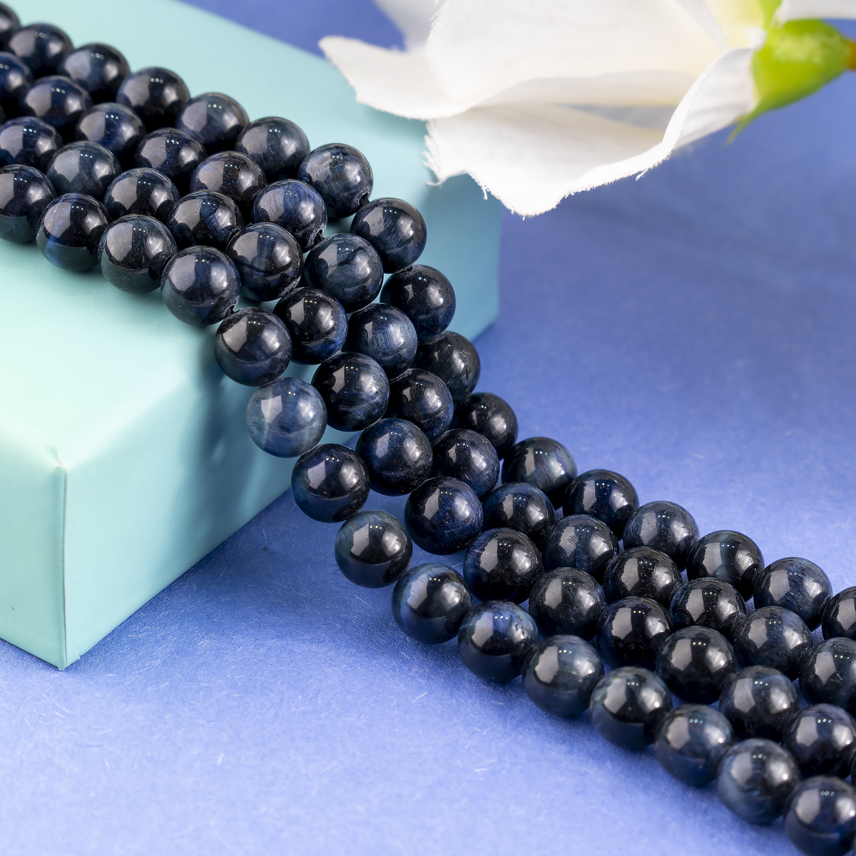 Blue Tiger Eye Beads, Natural Round Crystal Beads 6mm to 12mm