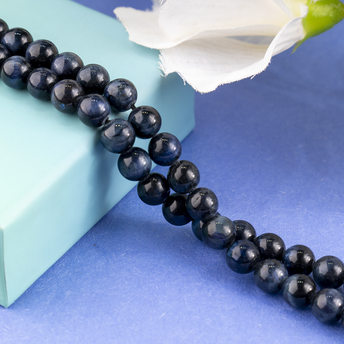 Blue Tiger Eye Beads, Natural Round Crystal Beads 6mm to 12mm