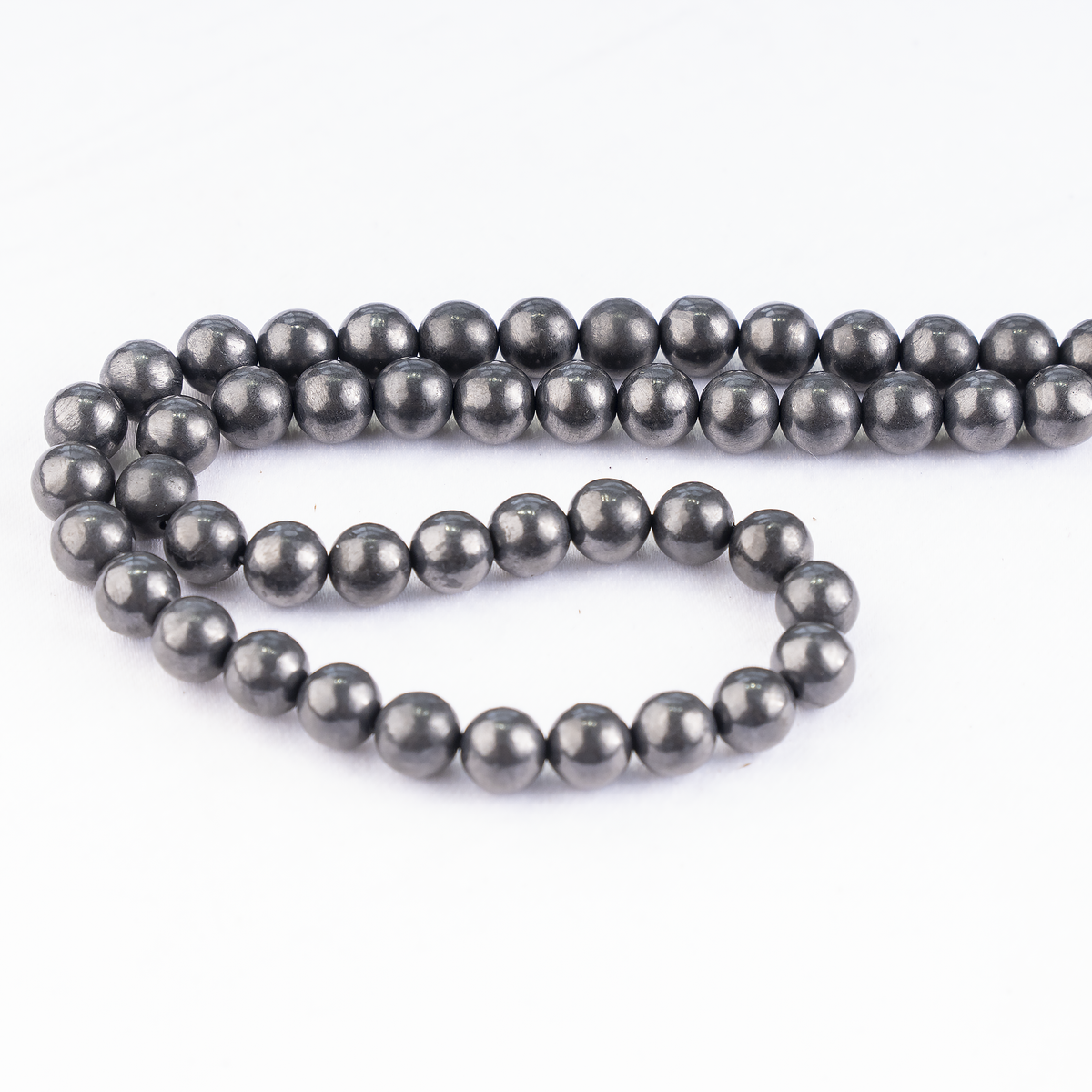 Black Shungite Beads, Natural Round Crystal Beads 6mm to 10mm