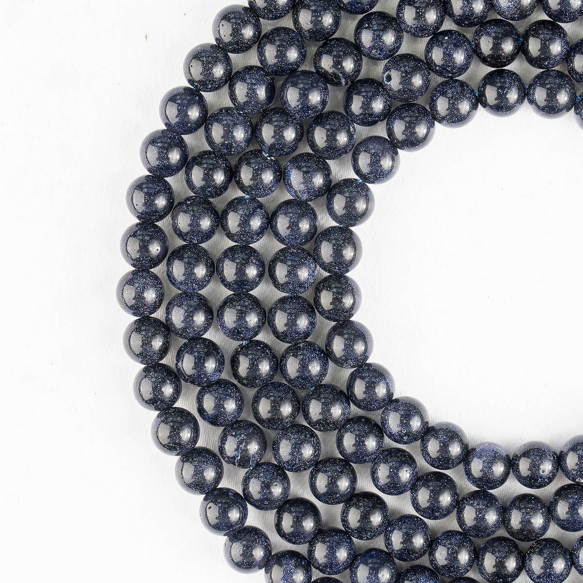 Blue Sandstone Beads, Natural Round Crystal Beads 4mm to 12mm