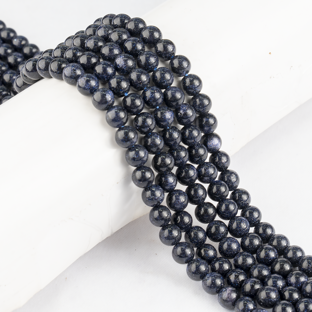 Blue Sandstone Beads, Natural Round Crystal Beads 4mm to 12mm