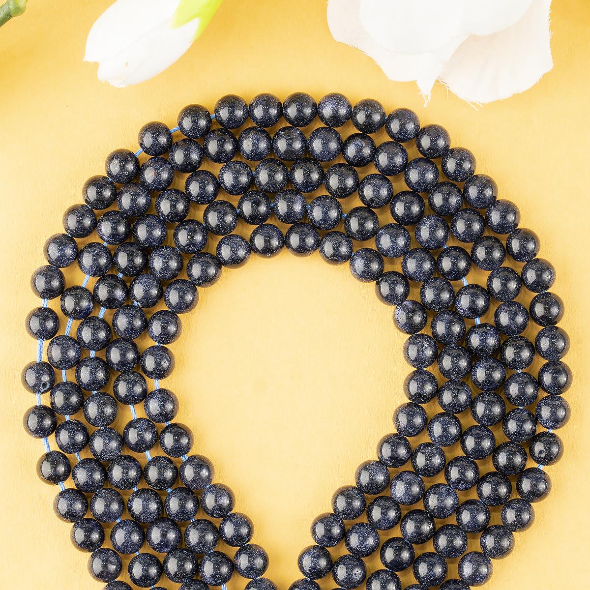 Blue Sandstone Beads, Natural Round Crystal Beads 4mm to 12mm