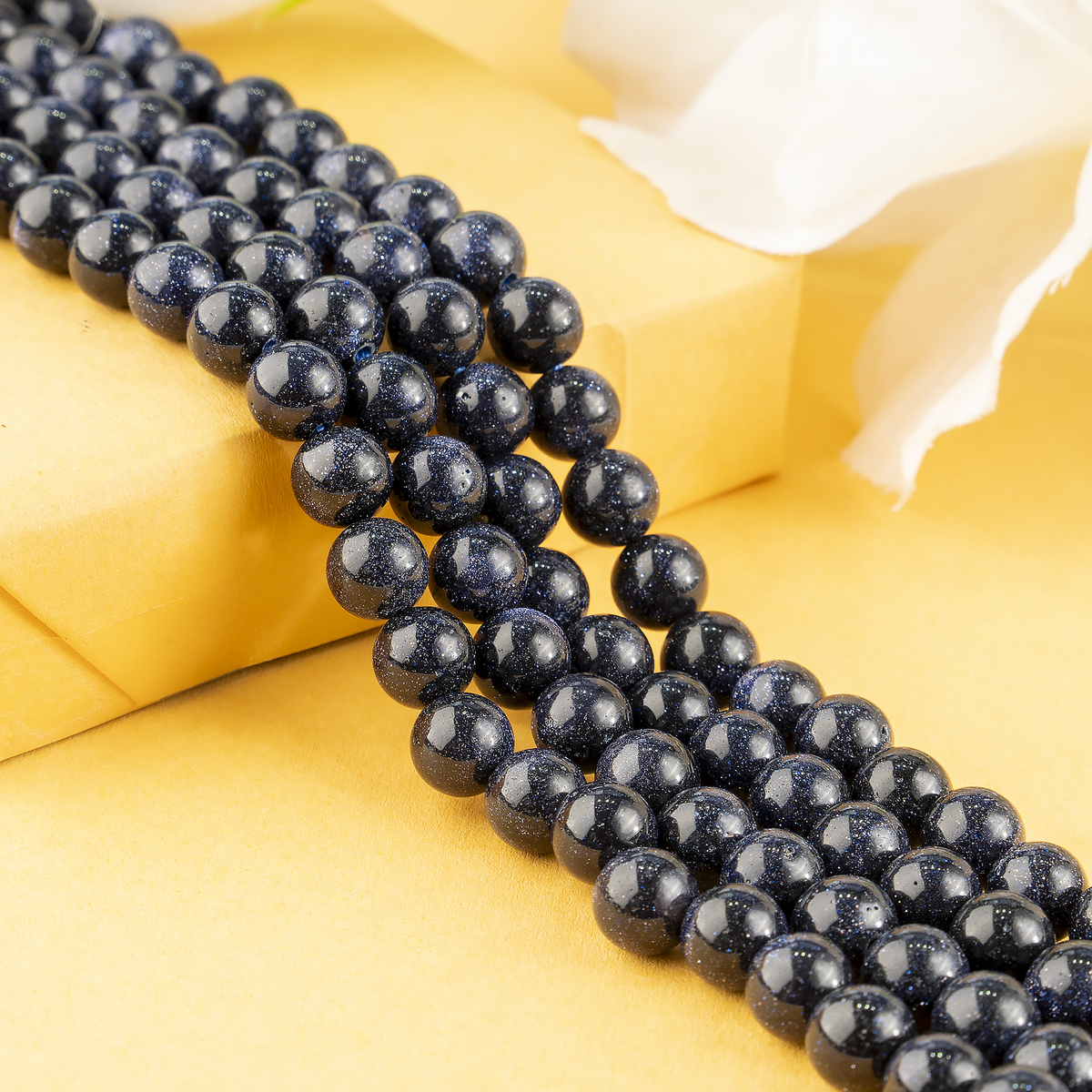 Blue Sandstone Beads, Natural Round Crystal Beads 4mm to 12mm