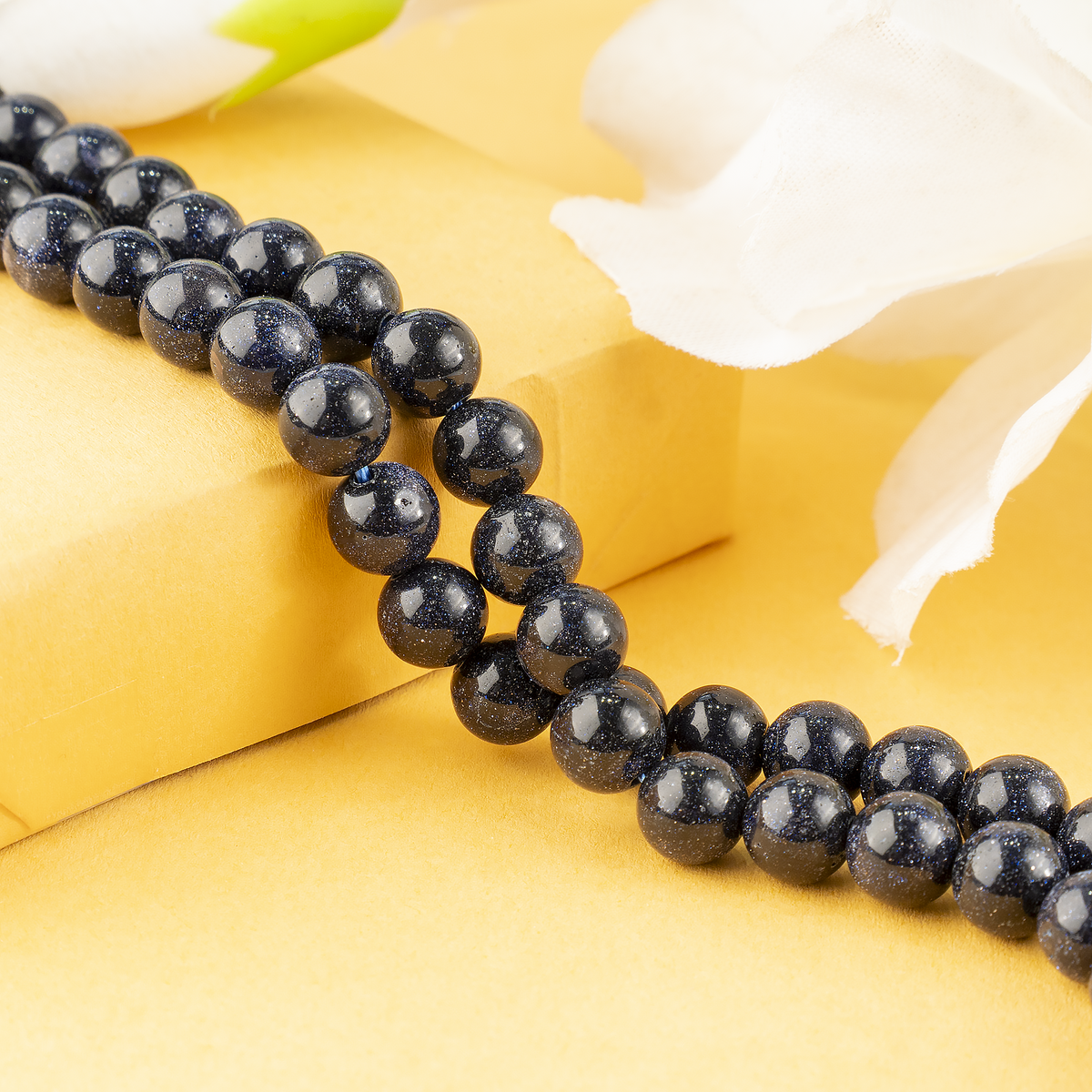 Blue Sandstone Beads, Natural Round Crystal Beads 4mm to 12mm