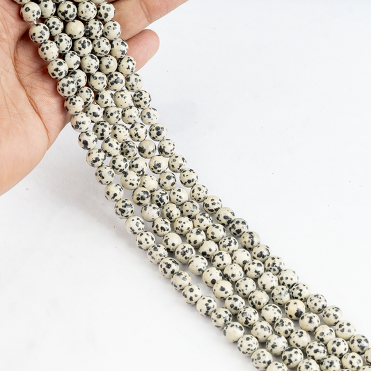 Dalmatian Jasper Beads, Natural Round Crystal Beads 4mm to 12mm