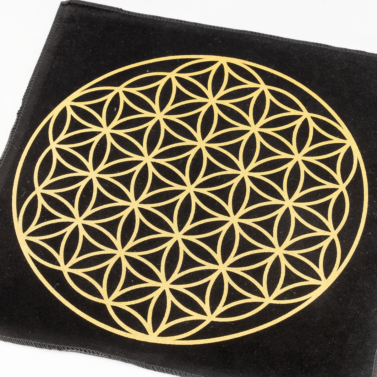 12-Inch Black Velvet Tree of Life Crystal Grid Cloth