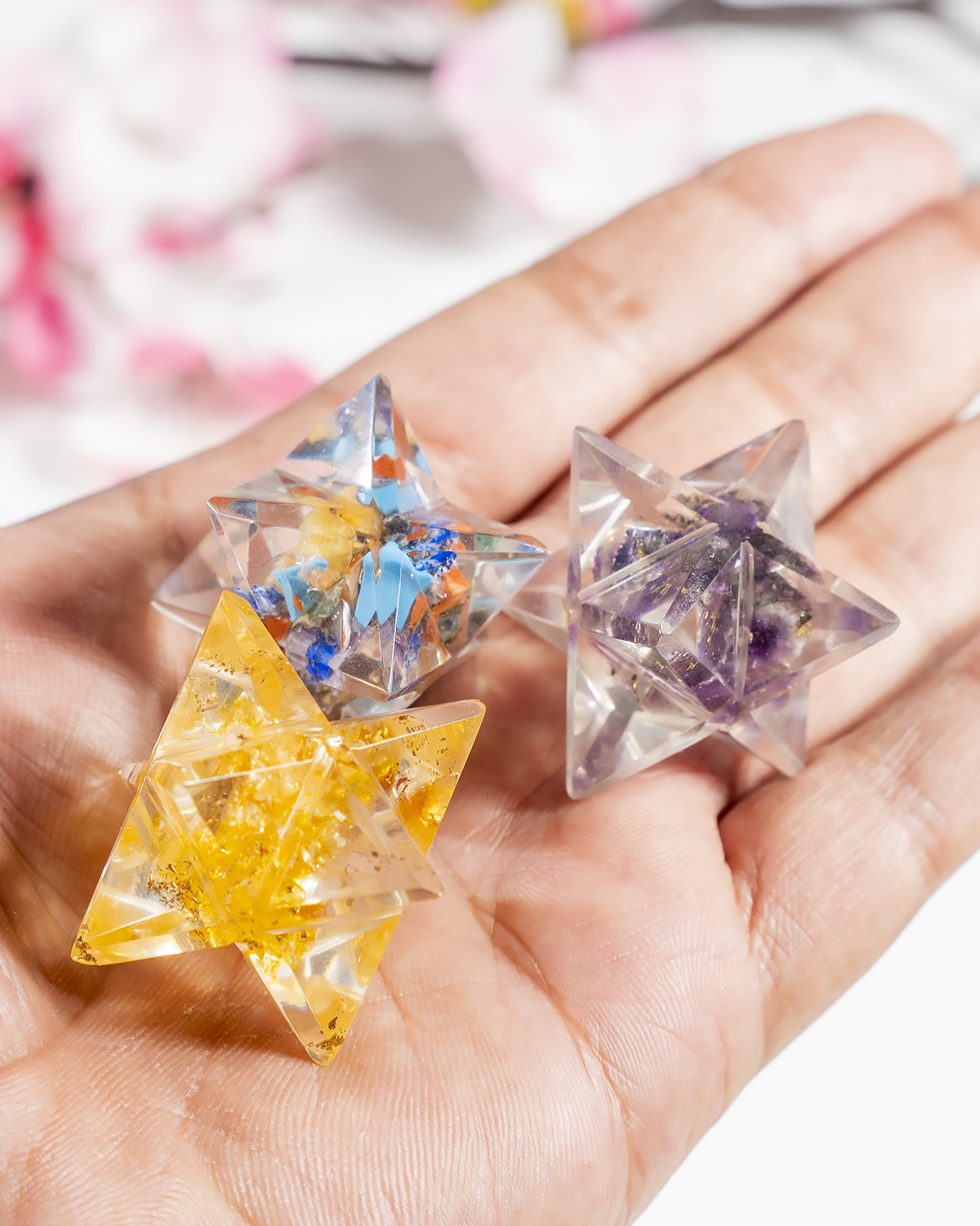 Crystal Merkaba Stars, Crystal Grid, Energy Healing Sacred Geometry Stars