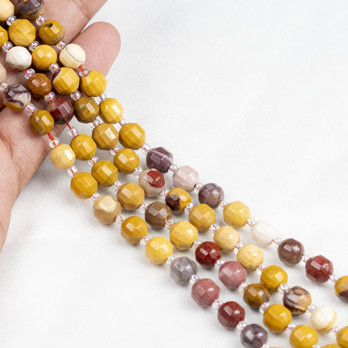 Mookaite Faceted Prism Cut Beads For Jewelry Making Designs