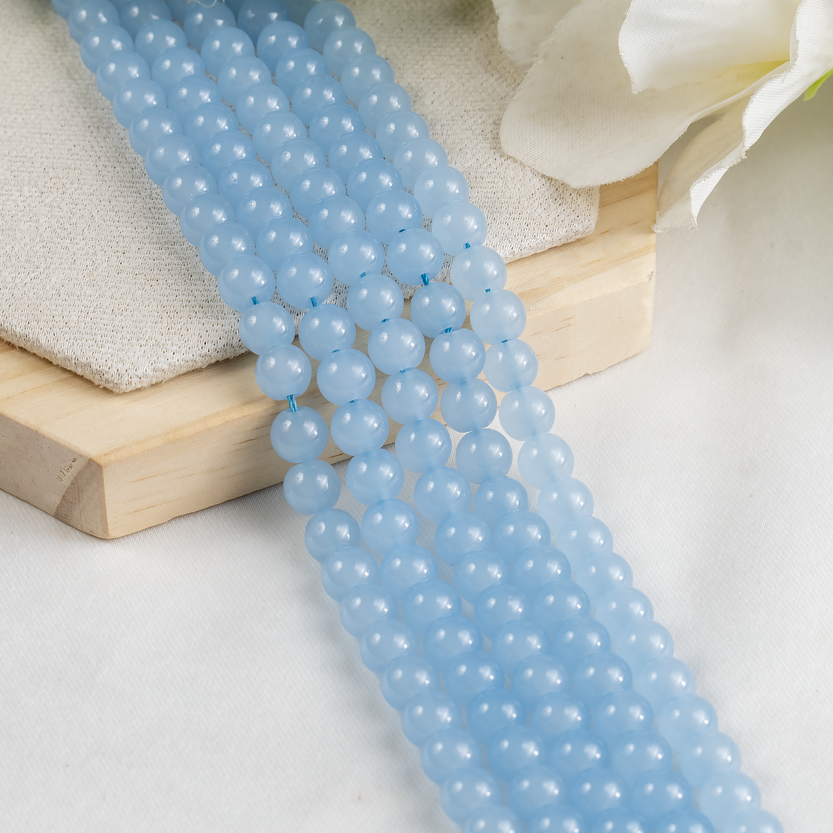 Chalcedony  Dyed Beads, Natural Round Crystal Beads 6mm to 10mm