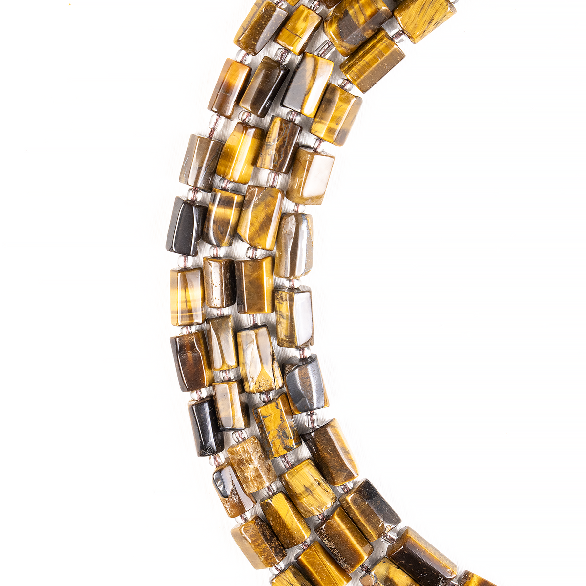 Tiger Eye Gemstone Pipe Bead, Crystal Healing Tube Beads.