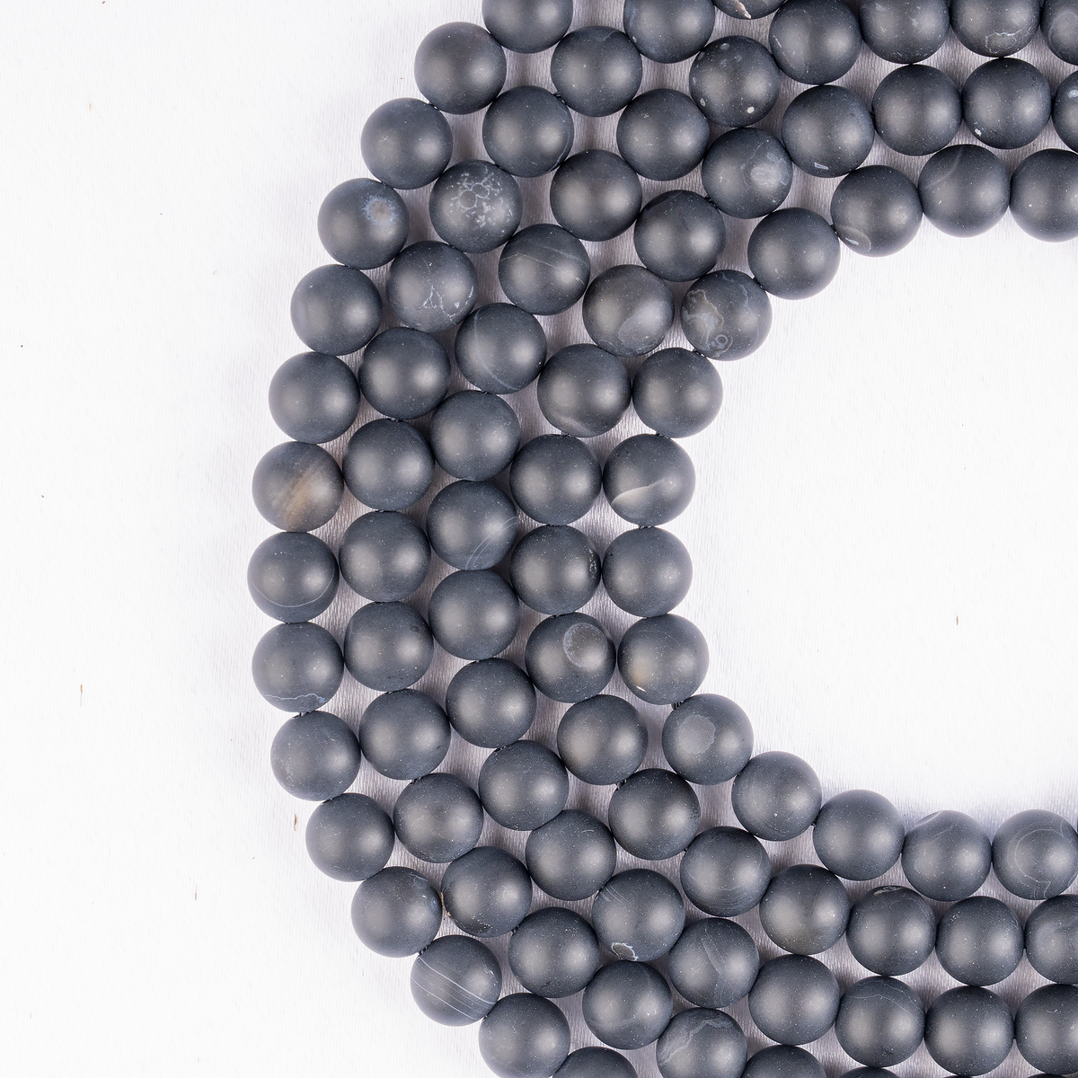 Matt Black Onyx Beads, Natural Round Crystal Beads 6mm to 10mm