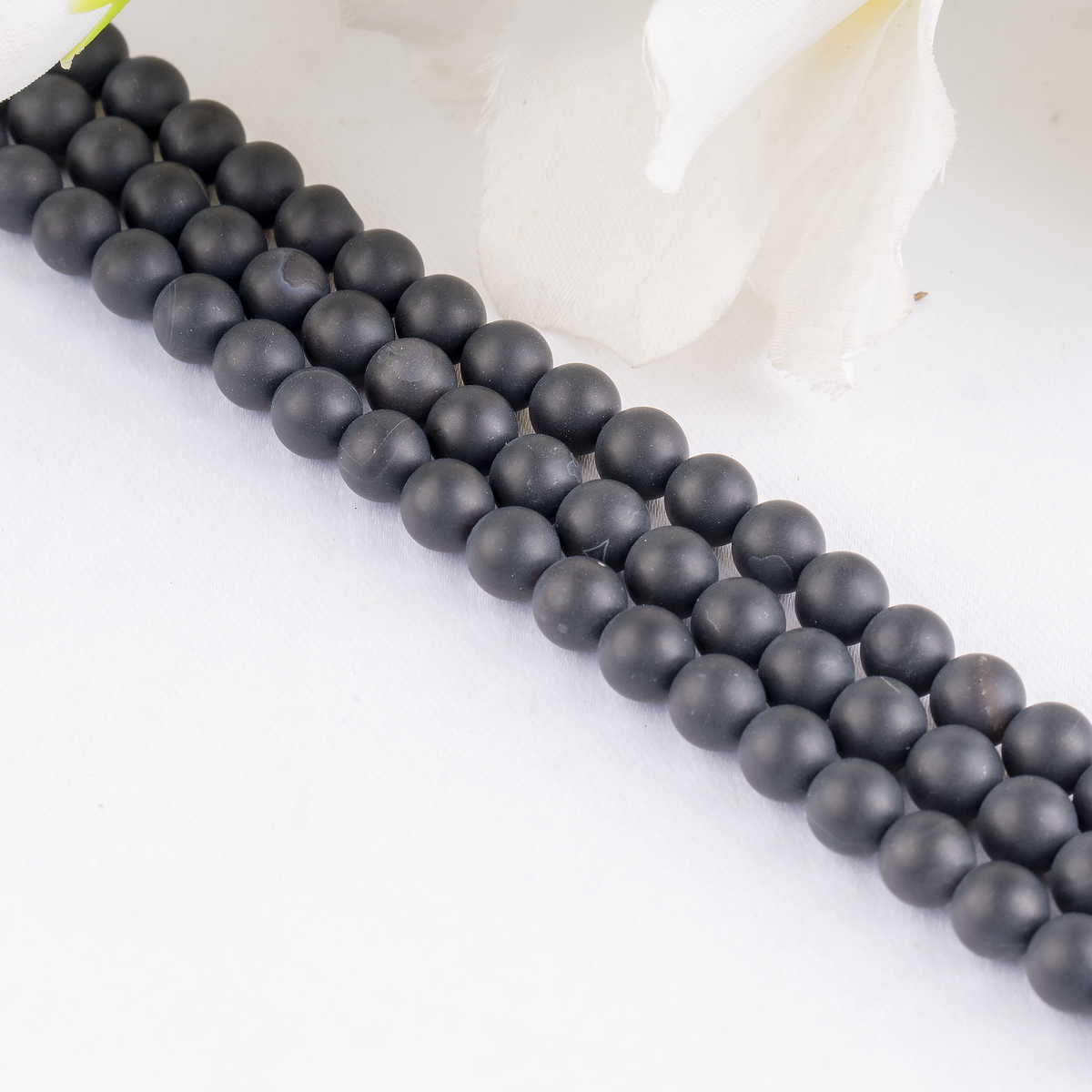 Matt Black Onyx Beads, Natural Round Crystal Beads 6mm to 10mm