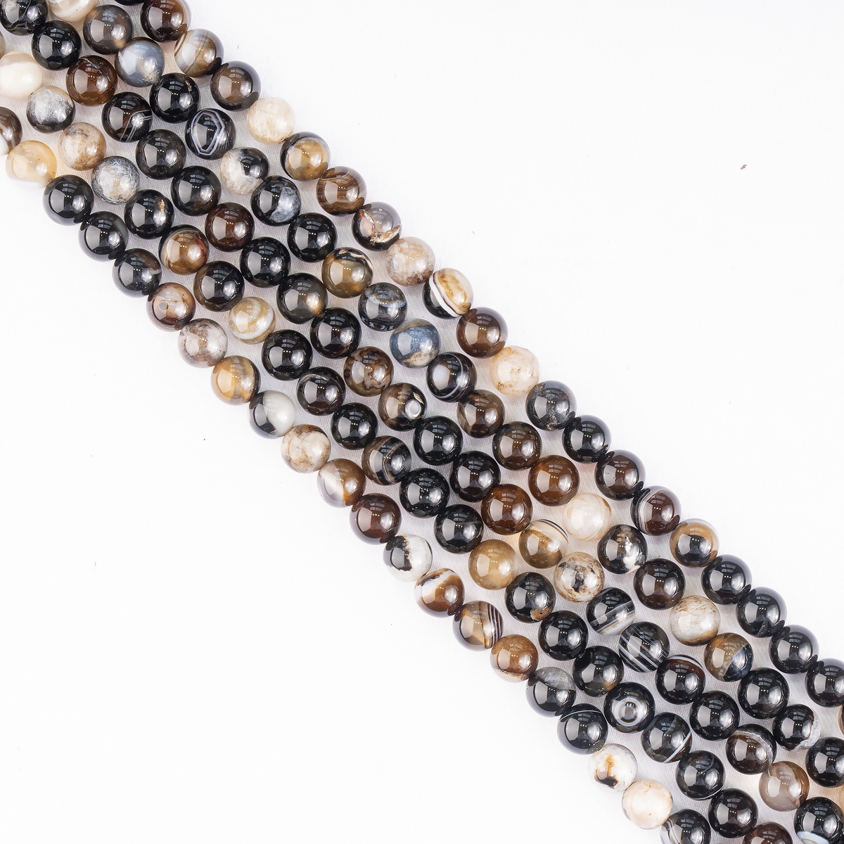 Black Sulemani Agate Beads, Natural Round Crystal Beads 6mm to 12mm