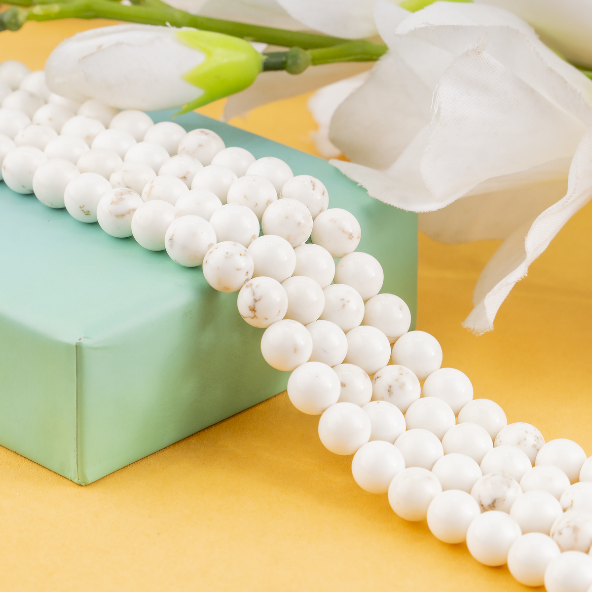Copper Howlite Beads, Natural Round Crystal Beads 6mm to 10mm