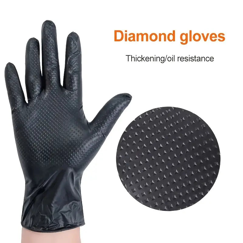 Diamond Pattern Nitrile Gloves - 888