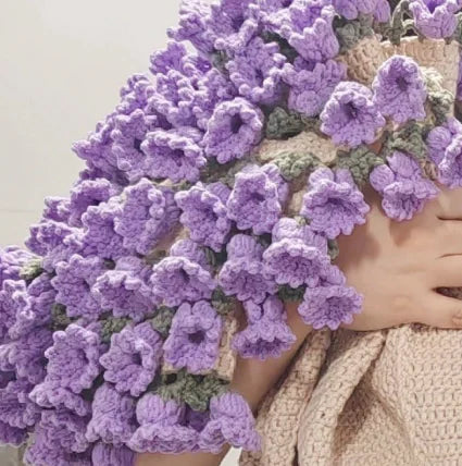 Crocheted Flower Blanket - 888