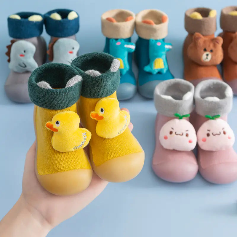 Cartoon Plush High-Top Baby Shoes for Toddlers (1-2Y)- 888