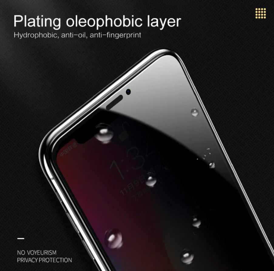 3 Pack For iPhone 15 14 13 12 11 Pro Max Privacy Tempered Glass Screen Protector