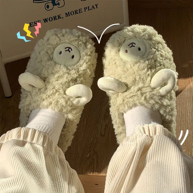 Cute Cartoon Cotton Slippers for Couples - Winter Warmth- 888