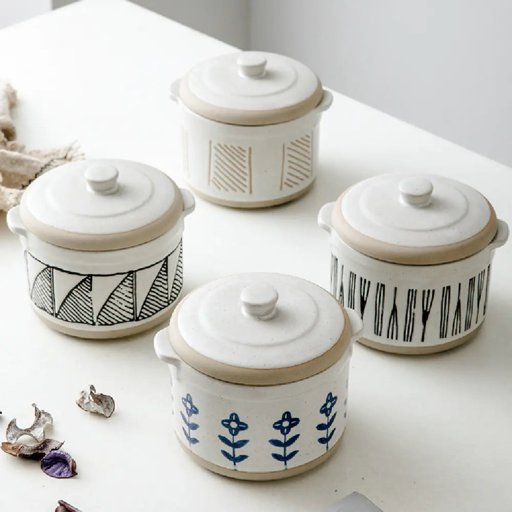 Creative Bird's Nest Ceramic Stew Cup for One Person