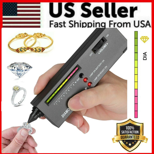 Portable Diamond Tester Selector Illuminated Jewelry Gemstone Testing Tool Kit  - US seller
