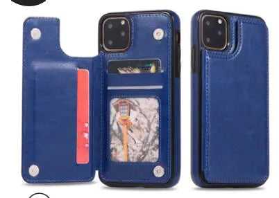 Card Holder Flip Phone Case for iPhone 8 & Samsung S8+