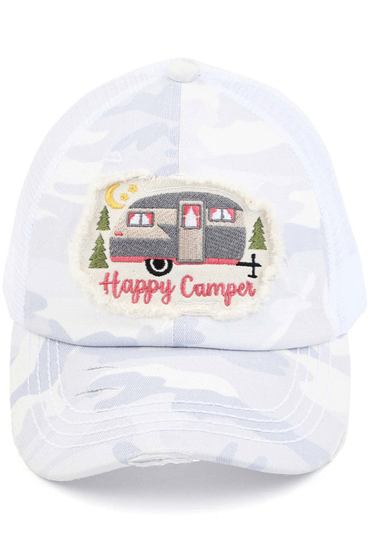 C.C HAPPY CAMPER PATCH VINTAGE PONY CAP