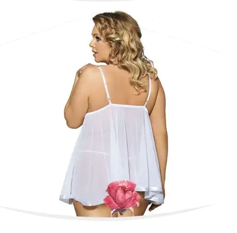 Elegant Lace Plus-Size Sleepdress