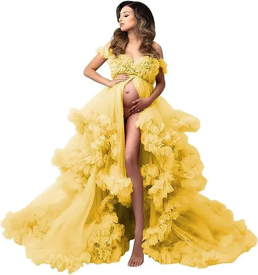 New Cross-Border Maternity Sheer Dress for Photography - 888