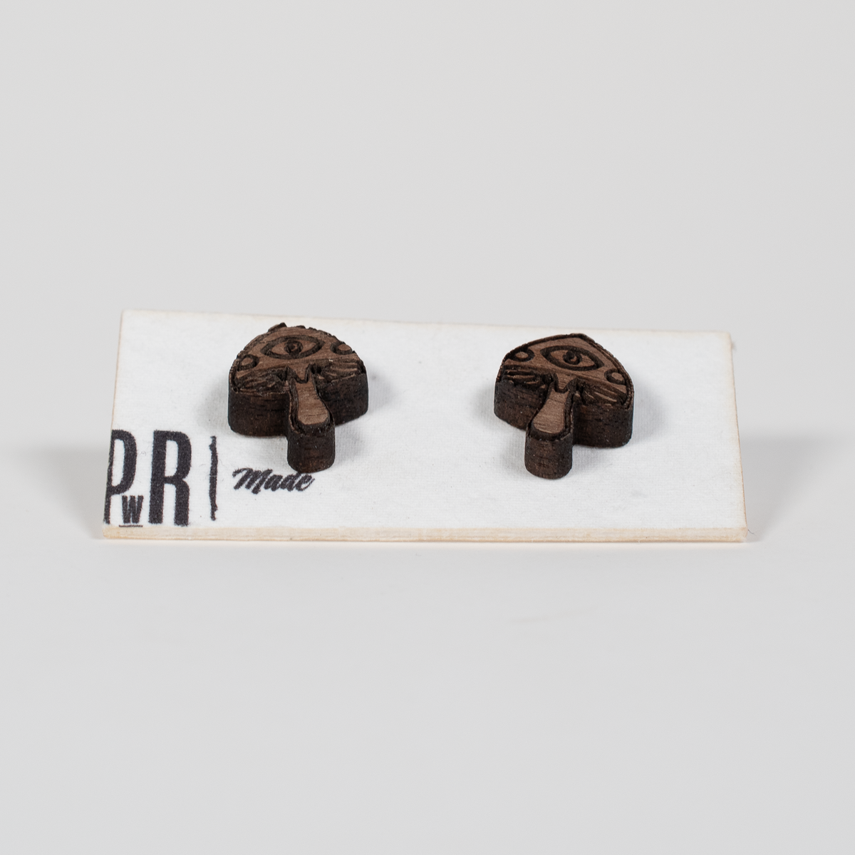 Small Wood Stud Earrings | Geometric Designs