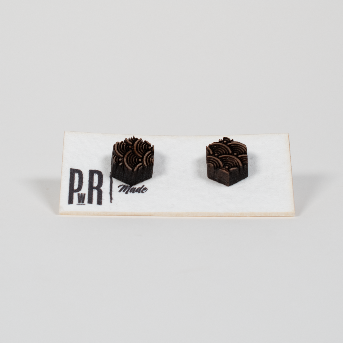 Small Wood Stud Earrings | Geometric Designs