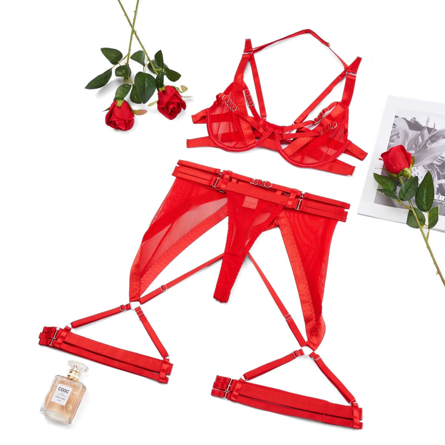 New Heavy Metal Neckline Lingerie Set