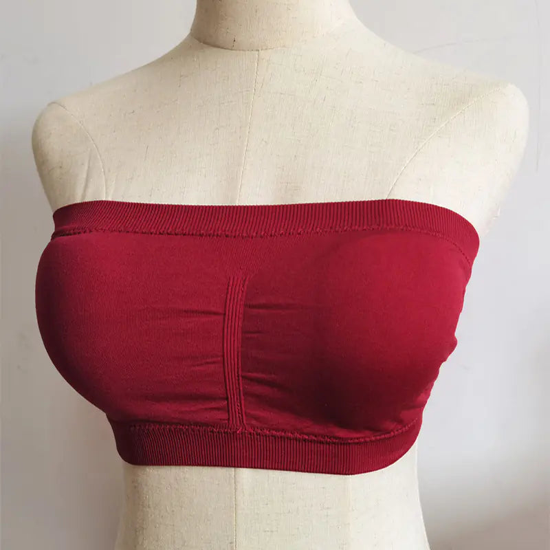 Strapless Seamless Bandeau Bra with Pad - Lingerie