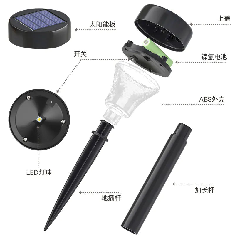 Solar Powered Waterproof Garden Pathway Projection Light - 888