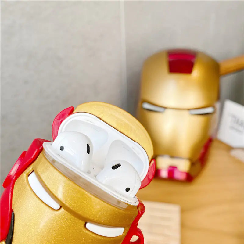 Iron Man Silicone Case for AirPods Pro 2/3 Wireless Earbuds