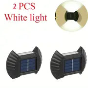 2-Piece Solar Shell Wall Lamp for Outdoor Use